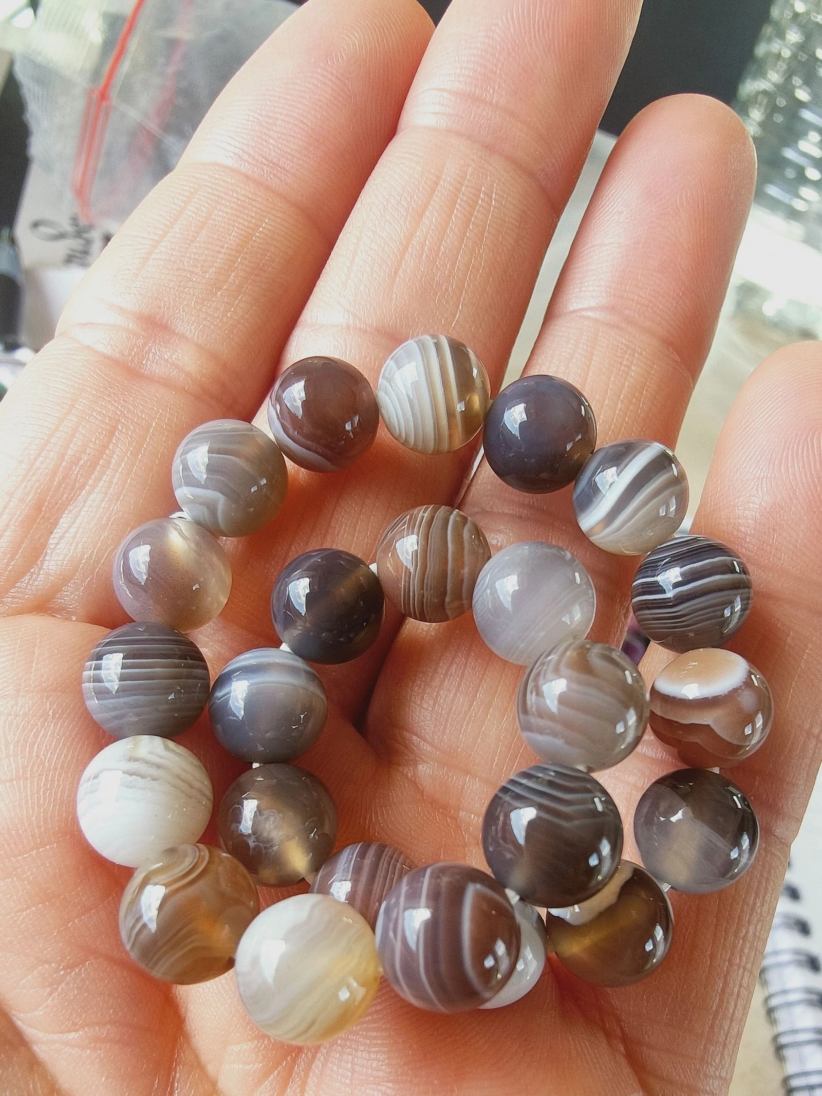 Una pulsera de ágata de Botsuana AA – photo 3
